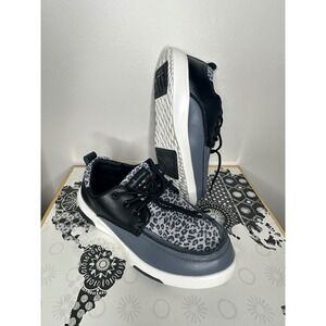 OrthoComfoot Womens Leopard Print Walking Shoes Grey Black ZGBX19G EU 40